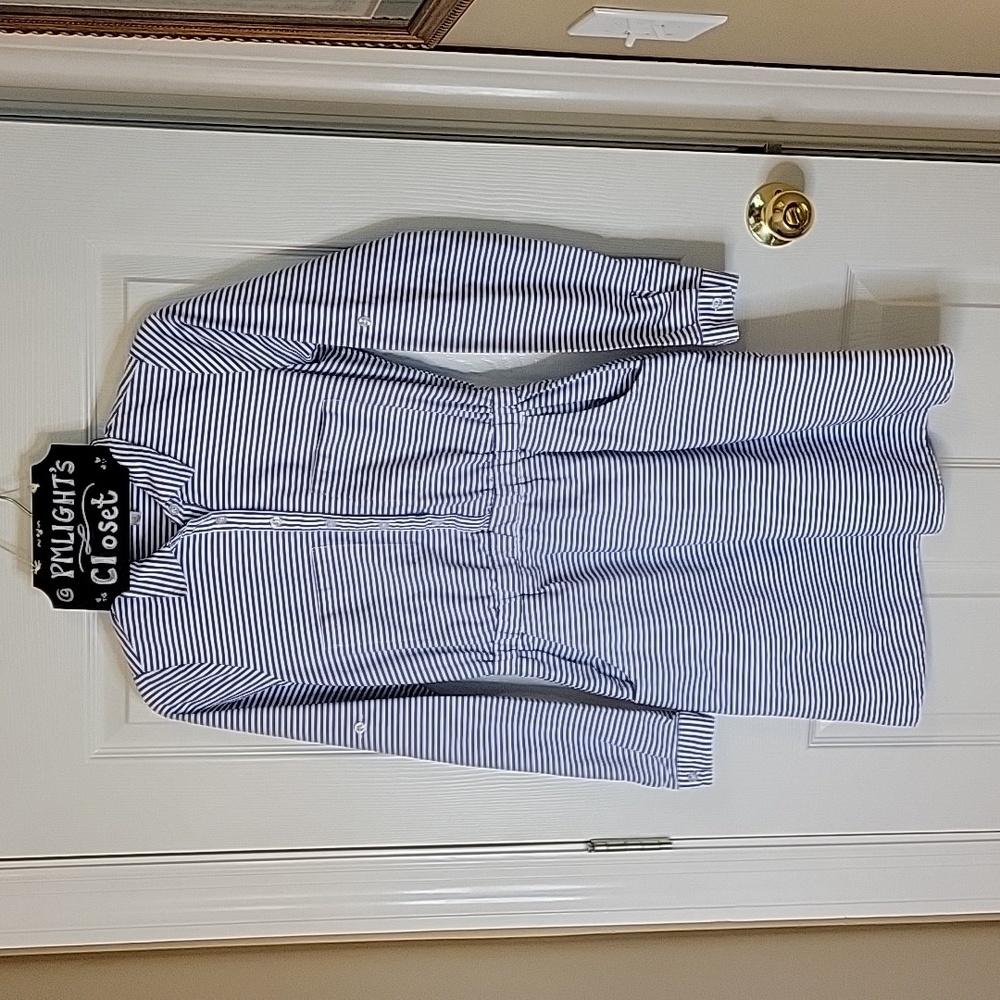 Love, Fire Dress Small Dark Blue White Stripe Mini
